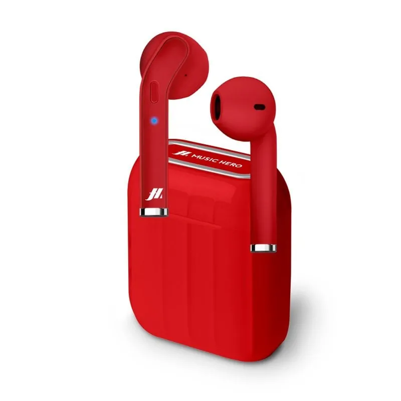 SBS Style Auriculares inalámbricos con Estuche de Carga 300 mAh Rojos MHTWSSTYLEBTR