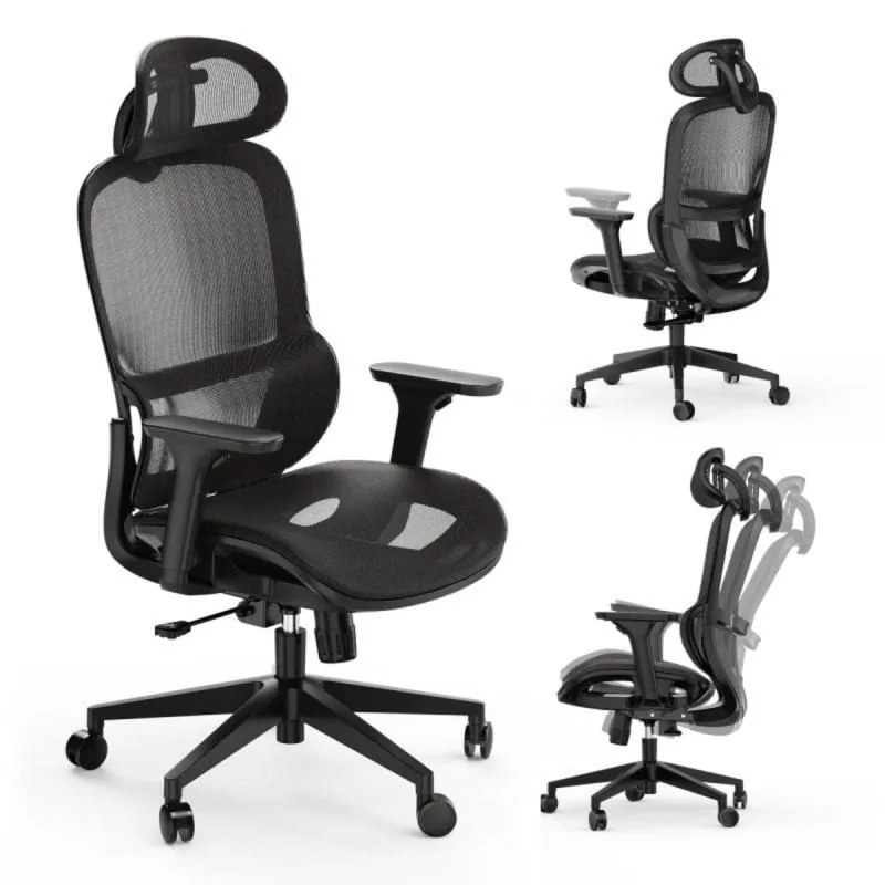 SENSE7 Neyo Silla de Escritorio Ergonómico Ajustable Transpirable Negro 14778604