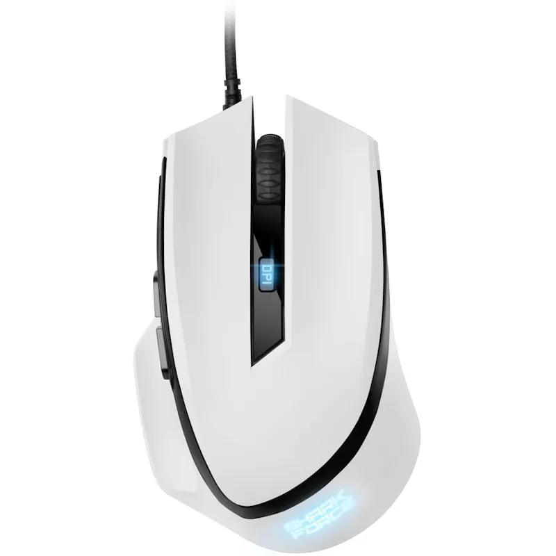 Sharkoon Shark Force II Ratón Gaming 4200DPI Blanco 4044951030446
