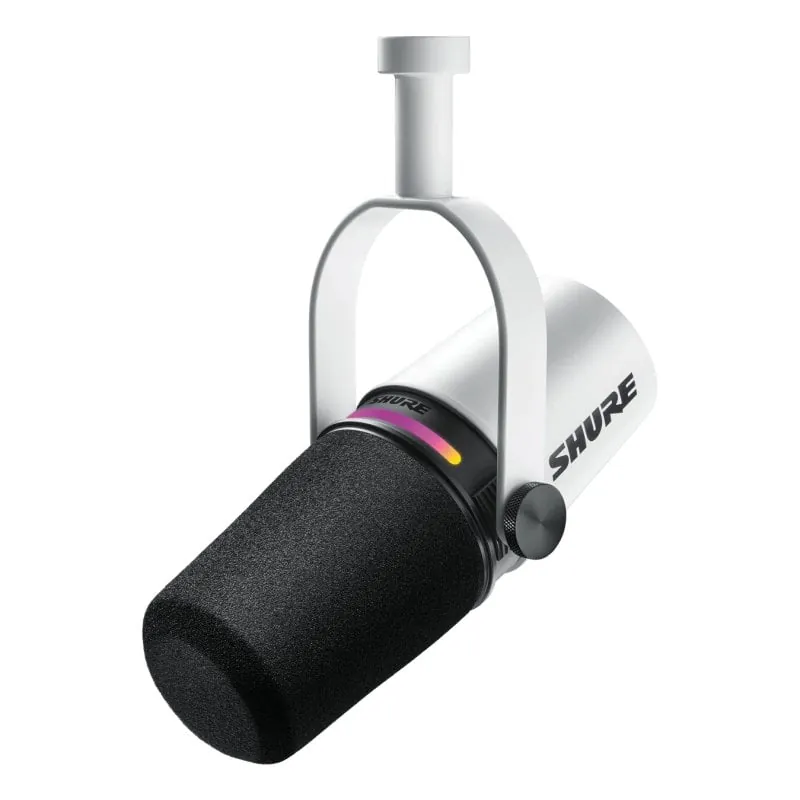 Shure MV7+ Micrófono Dinámico USB/XLR para Podcast Streaming Blanco SH MV7PLUS-W