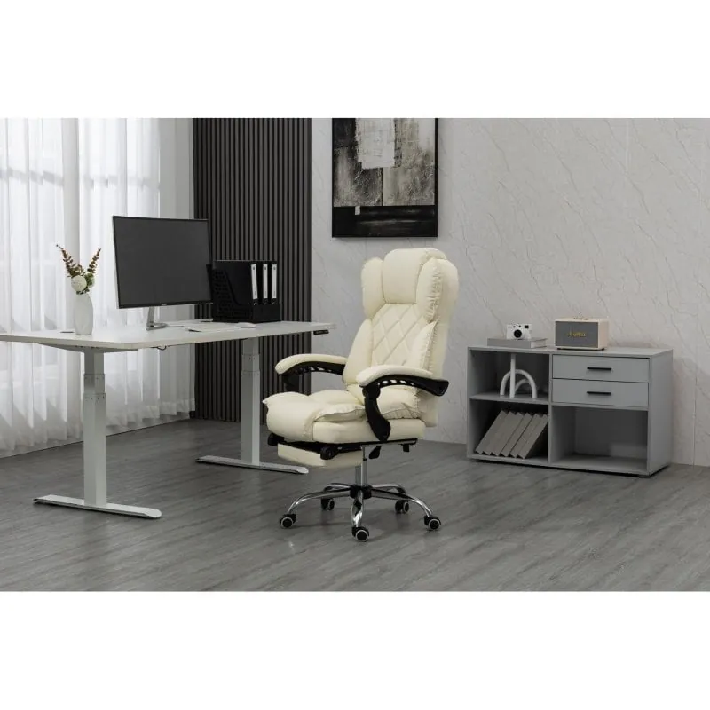 Silla Activejet YK7416 BE ergonómica beige con reposabrazos acolchados y base metálica YK7416 BE