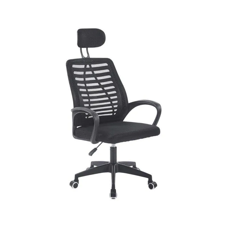 Silla de Oficina Adec Kneck con Reposacabezas Regulable Negra 106-116x58,5x56 cm 0014450024316