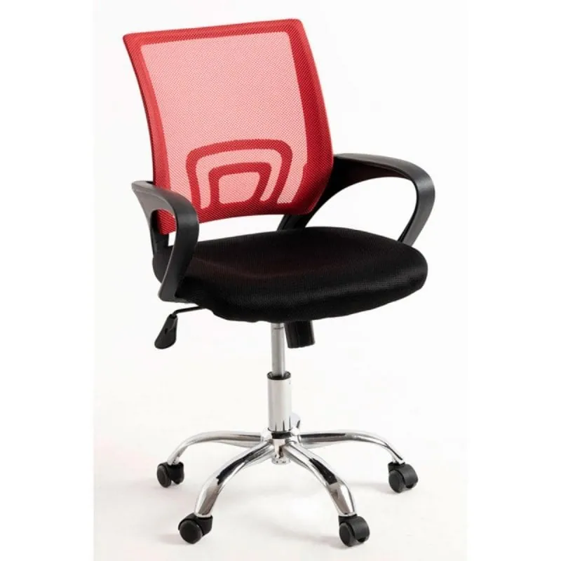 Silla de oficina ergonómica Midi Pro malla transpirable estructura acero regulable negra MS2_0021-RJN