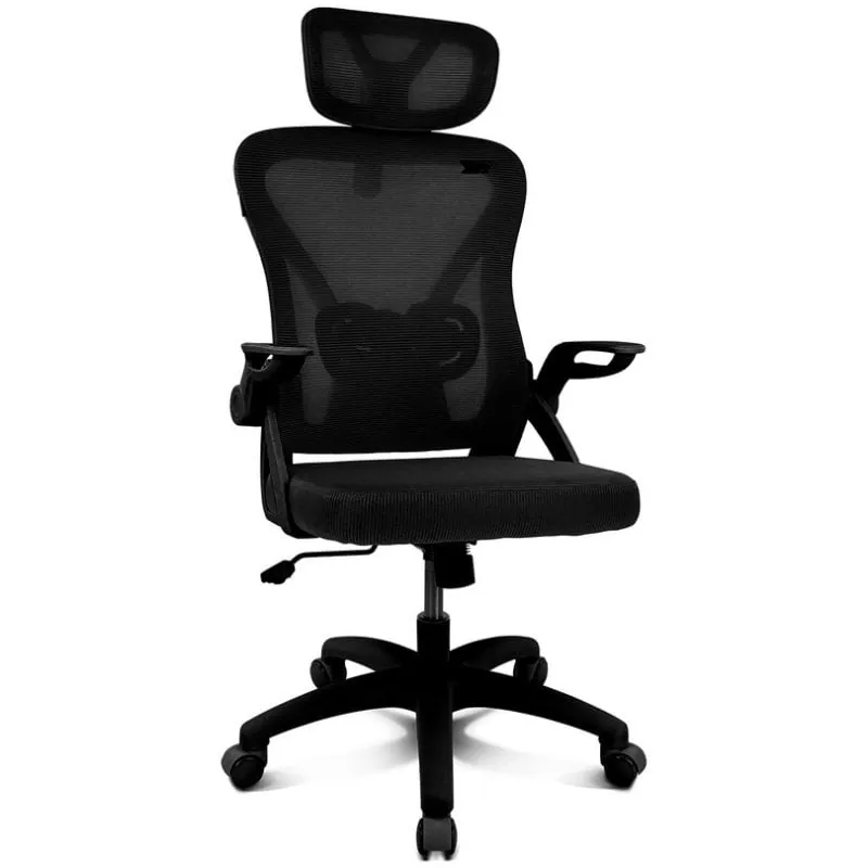 Silla ergonómica Drift DRAIR35 respaldo de malla reposabrazos abatibles 120 kg negra DRAIR35BB