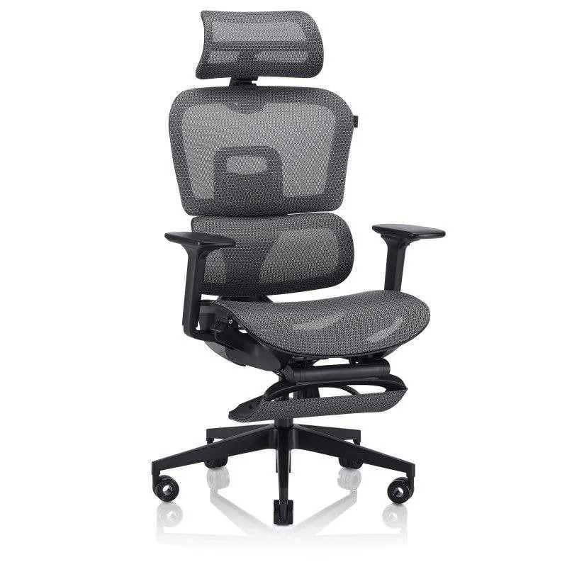 Silla ergonómica VALK Myla malla gris/negra respaldo ajustable reposabrazos 4D VSI-MYLA-MS-GY