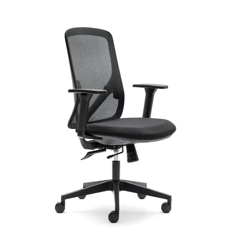 Silla Ergonómica Negra Oficina Lyon H2G2-9894