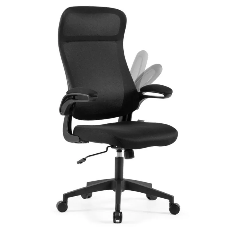 Silla ergonómica SENSE7 REVO con respaldo de malla, reposabrazos abatibles y base robusta 14778600