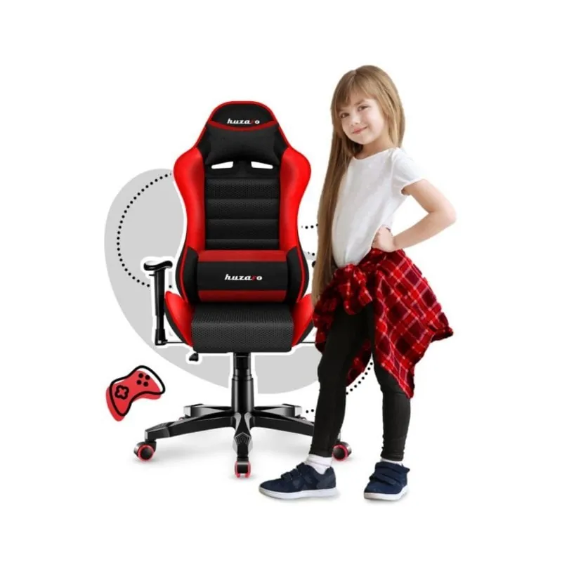 Silla gaming Huzaro Ranger 6.0 bucket ajustable 130 kg iluminación negra y roja HZ-RANGER 6.0 RED MESH
