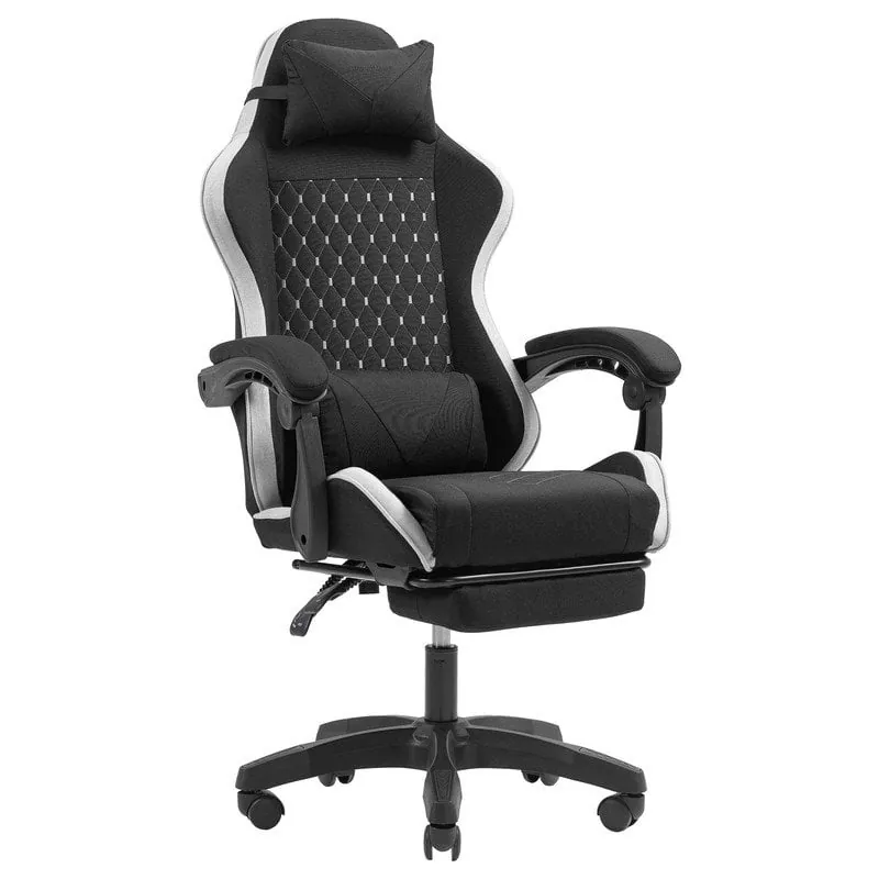Silla Gaming Mars Gaming MGC-X Fabric Racing Acabado Textil Reclinable 120Kg Gris MGCXFGRW