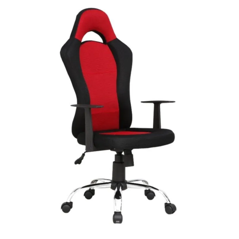 Silla Oficina Laky Diseño Nórdico Acero Reforzado Ergonomía Tela Transpirable MS3_0027-RJ