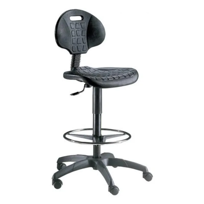 Silla UNISIT ESOS asiento y respaldo de poliuretano, acero, altura regulable, 130kg, negro EOE2
