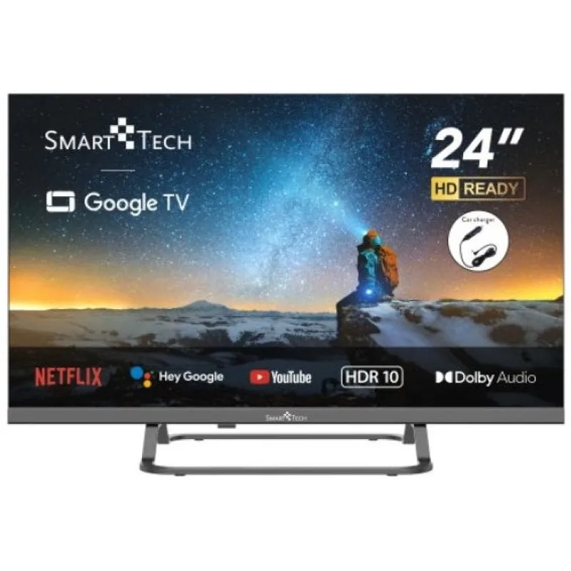 Smart Tech 24HG01VC 24" LED HD Google TV + Adaptador 12V 24HG01VC