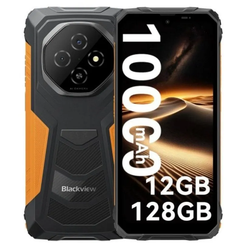 Smartphone Blackview FORT 1 4GB 128GB 6.56" IPS HD+ 11000mAh NFC Resistente Android 15 Naranja FORT1(4+128)-ORANGE