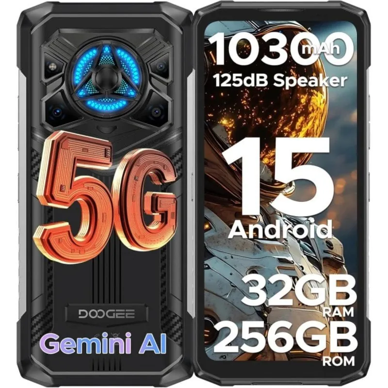 Smartphone Doogee Blade 20 Play 8GB RAM 256GB 5G 6.6" Android 15 Batería 10300mAh Gris BLADE20PS