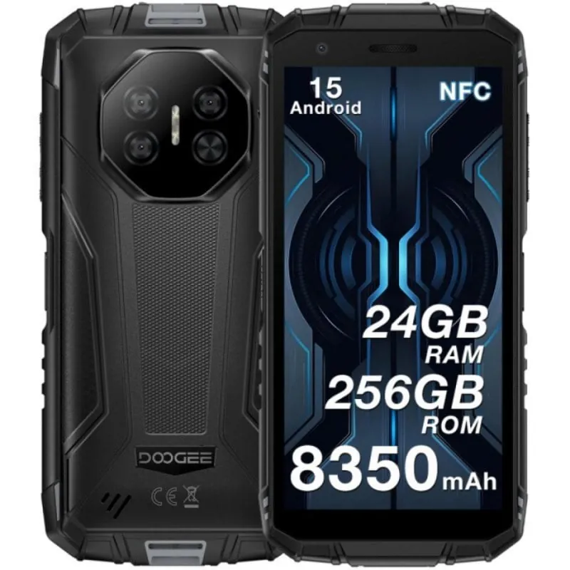 Smartphone DOOGEE Fire 3 Ultra 8GB 256GB 5.5" 4G Dual SIM Batería 8350mAh Android 15 Negro DOOGEE_Fire 3 ultra_Black