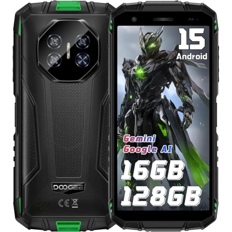 Smartphone DOOGEE Fire3 Pro 16GB RAM 128GB Dual SIM Rugerizado IP68 NFC Negro/Verde DGFIRE3PV
