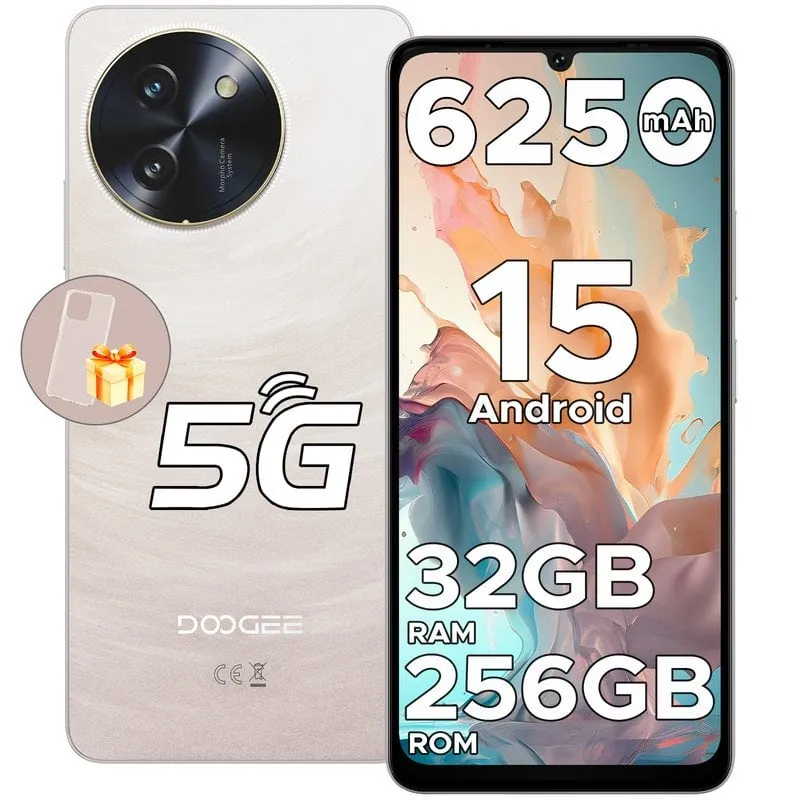Smartphone Doogee Note 59 Pro 32GB RAM 256GB 5G Android 15 Pantalla 120Hz NFC NOTE59PRO-GOLD-PCC-2