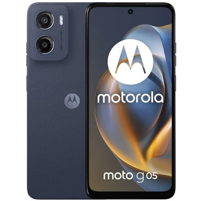 Smartphone Motorola moto g05 4GB 256GB IP54 TurboPower Cuero Vegano Azul PB6L0055IT