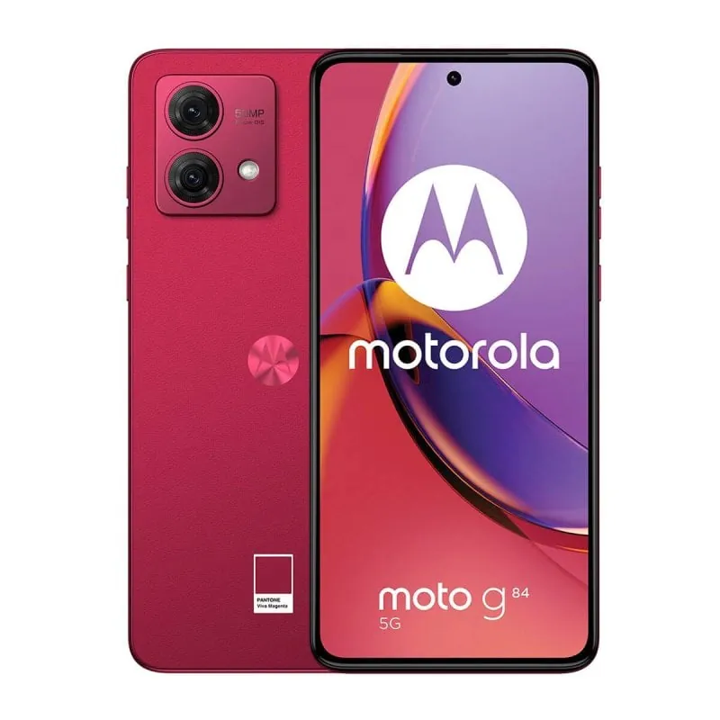 Smartphone Motorola Moto G84 5G 8GB 256GB P-OLED 120Hz Viva Magenta NFC IP54 PAYM0044SE