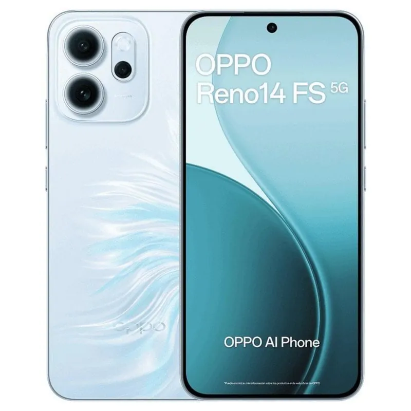 Smartphone OPPO Reno14 FS 5G 12GB 512GB 6.57" AMOLED 120Hz IP69 6000mAh Android 15 Opal Blue 110010235557