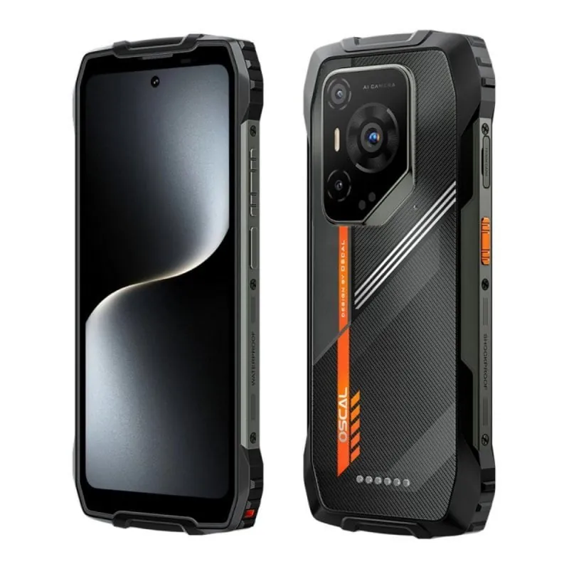Smartphone OSCAL Pilot 3 12GB RAM 256GB 5G 6.78" 7500mAh NFC Android 15 Rugerizado IP68 Negro Oscal-Pilot-3-black