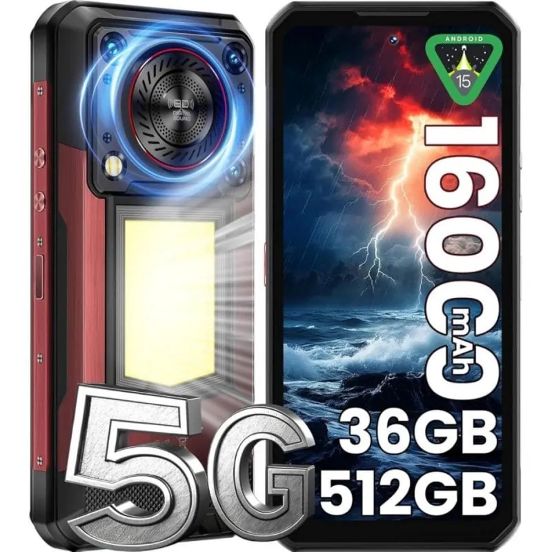 Smartphone OUKITEL WP56 36GB RAM 512GB 5G Dual SIM 16000mAh Resistente OUKIWP56R