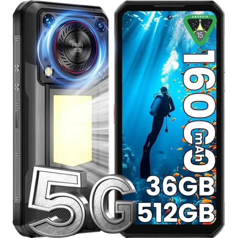 Smartphone OUKITEL WP56 36GB RAM 512GB 5G Pantalla 6.8" Batería 16000mAh Resistente OUKIWP56B