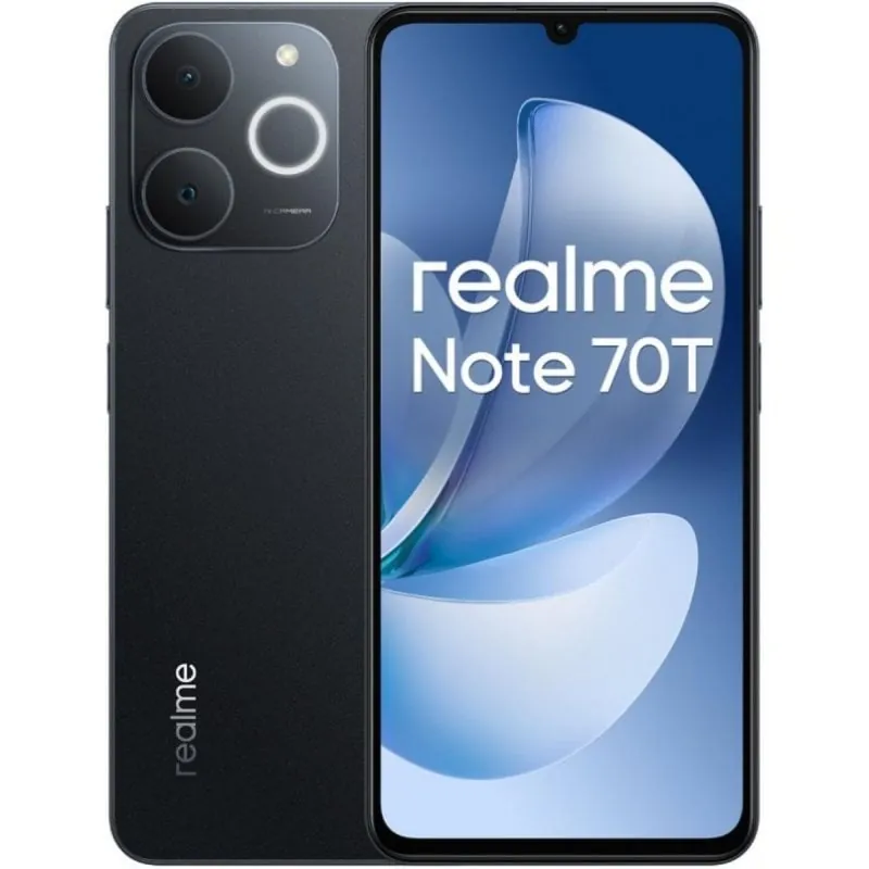 Smartphone realme Note 70T 4GB/128GB 6.74" Batería 6000mAh IA WiFi 5 Android 15 Negro 631011006475