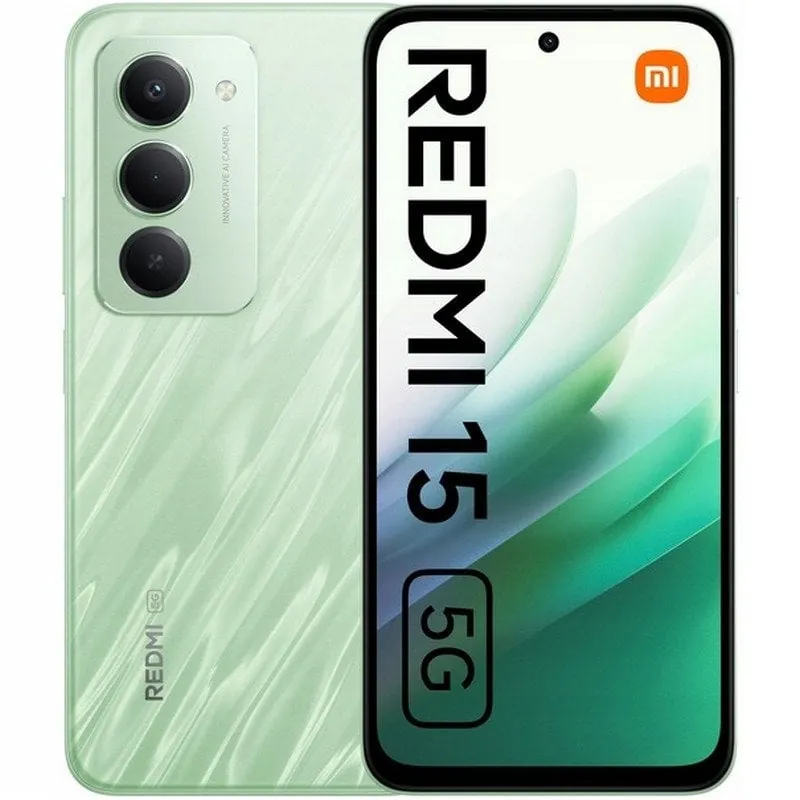 Smartphone Xiaomi Redmi 15 5G 8GB 256GB 6.9" FHD+ 144Hz 7000mAh Dual SIM NFC Verde Ondulado MZB0L9ZEU