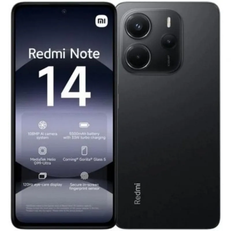 Smartphone Xiaomi Redmi Note 14 6GB 128GB AMOLED 120Hz 108MP Negro MZB0IYXEU