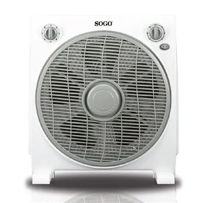 Sogo Ventilador Box Fan 45W Blanco/Gris VEN-SS-21120