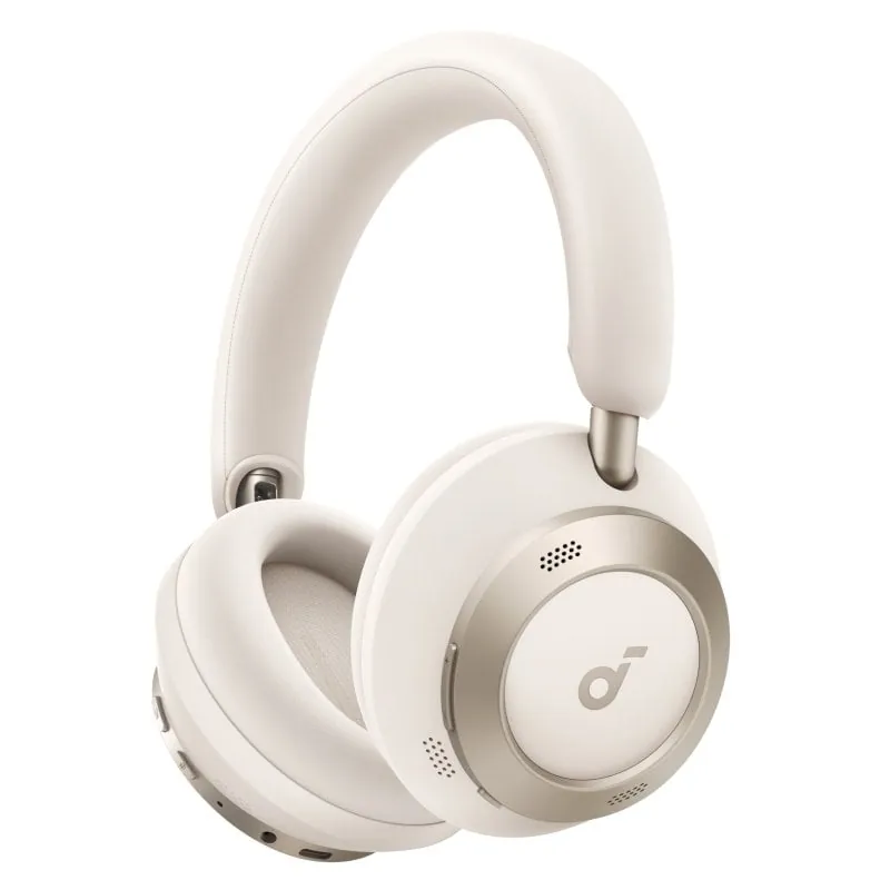 Soundcore Space One Pro Auriculares Inalámbricos con Cancelación de Ruido Activa Blanco Crema A3062G21