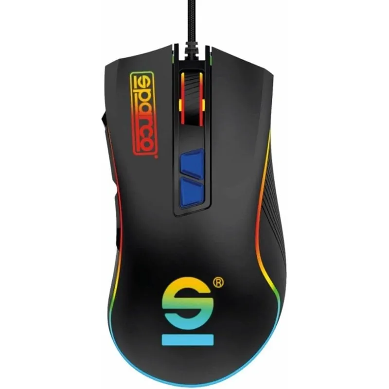 Sparco Line Ratón Gaming RGB con Cable 7200DPI Negro SPMOUSEPRO