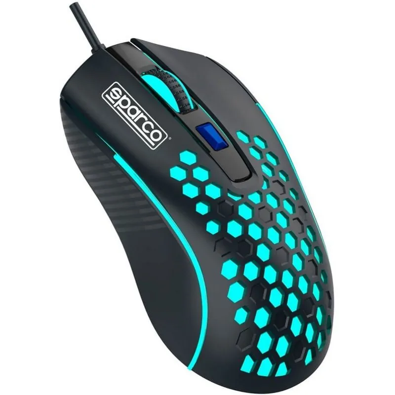 Sparco Wired Ratón Gaming 3600DPI Negro SPMOUSE