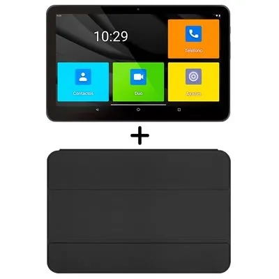 SPC Gravity 3 4G Senior Edition 10.35" 4/64GB Tablet para Mayores Negra + Funda 9780464N
