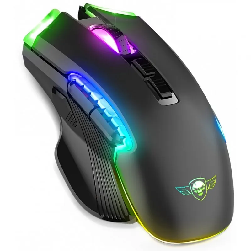 Spirit of Gamer Elite M70 Ratón Gaming Inalámbrico RGB 4800 DPI Negro S-EM70RF