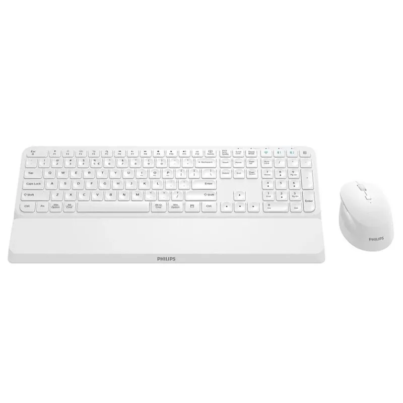 SPT6607W/16 Combo Teclado y Ratón Inalámbrico 2,4 GHz Bluetooth Teclas de Perfil Bajo Blanco SPT6607W/16