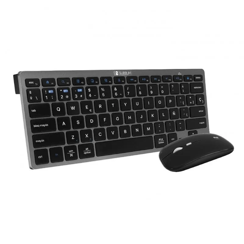 Subblim Combo Teclado + Ratón Inalámbrico Negros SUBKBC-OCO020