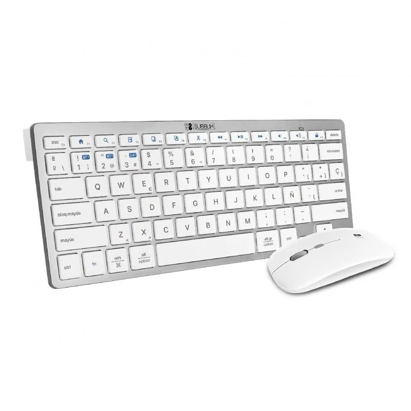 Subblim Combo Teclado y Ratón Inalámbrico Blanco SUBKBC-OCO010