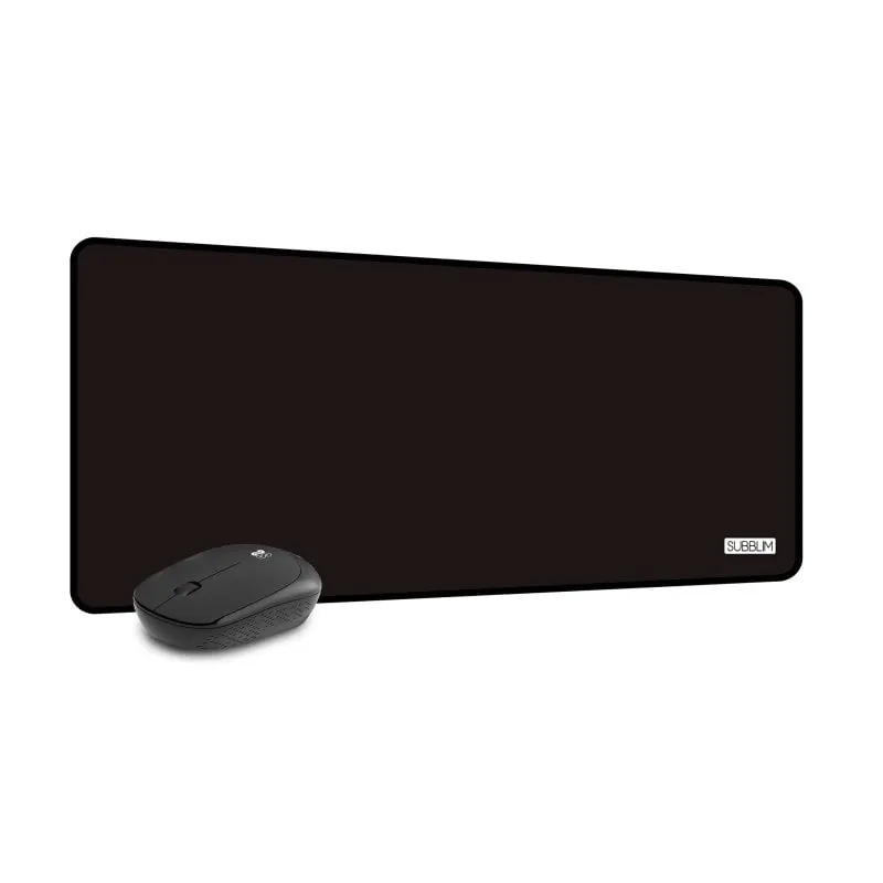 Subblim Harmony Pack Ratón Inalámbrico + Alfombrilla Gaming XL Negra SUBMP-03HP001