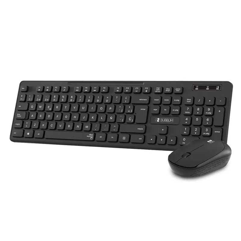 Subblim Pack Business Slim Teclado y Ratón Inalámbricos Negro SUBKBC-CSSW10