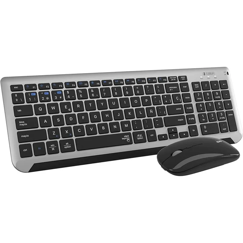 Subblim Prestige Combo Multidispositivo Teclado Inalámbrico + Ratón Gris/Negro SUBKBC-DCEP20