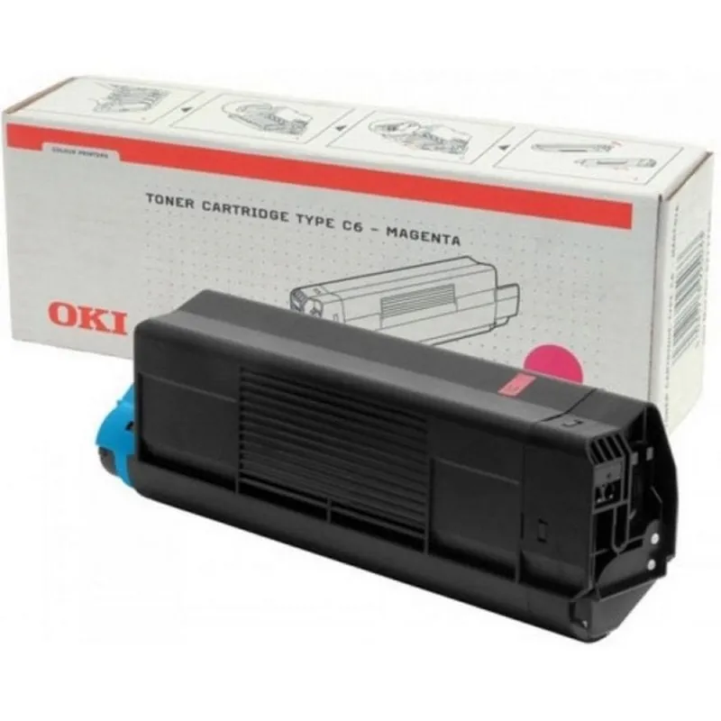 Tóner Magenta Original OKI 42127406 para impresoras LED C5100/C5200/C5300/C5400 42127406