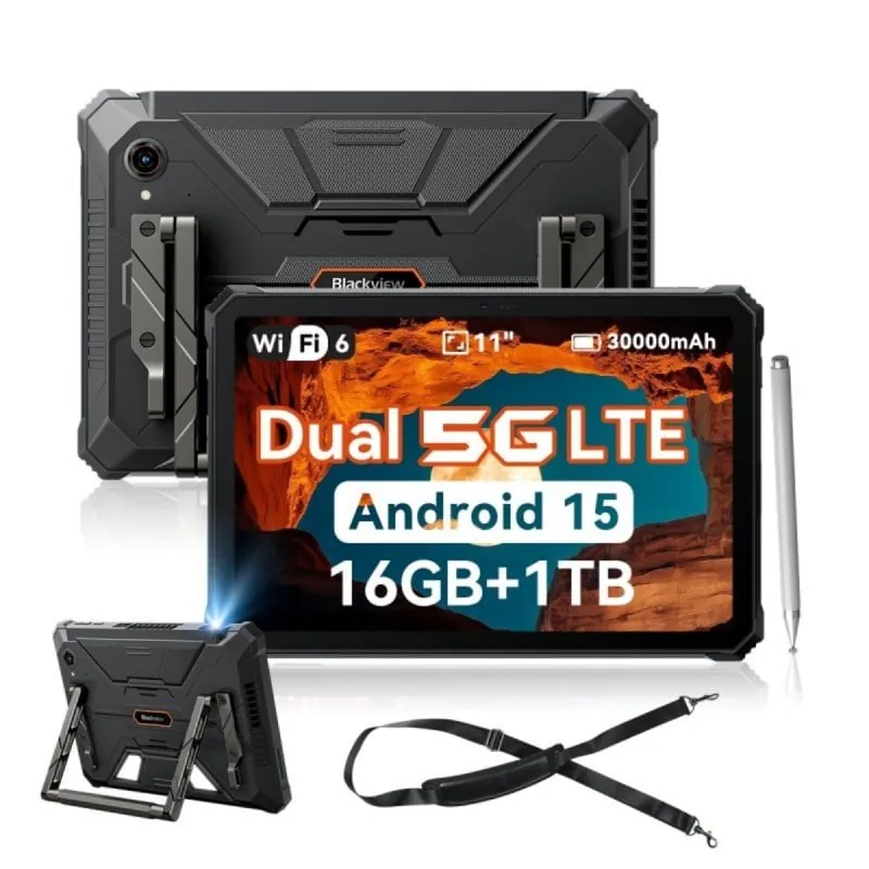 Tablet Blackview Active 12 Pro 11" 1TB 5G con proyector integrado Active12Pro(16+1TB)-BLACK+C04