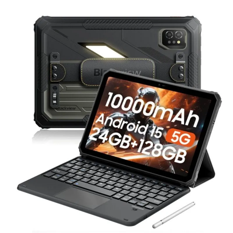 Tablet Blackview Active 7 11" 128GB 4G 10000mAh Android 15 Negra con teclado ACTIVE7(8+128)-BLACK+K2