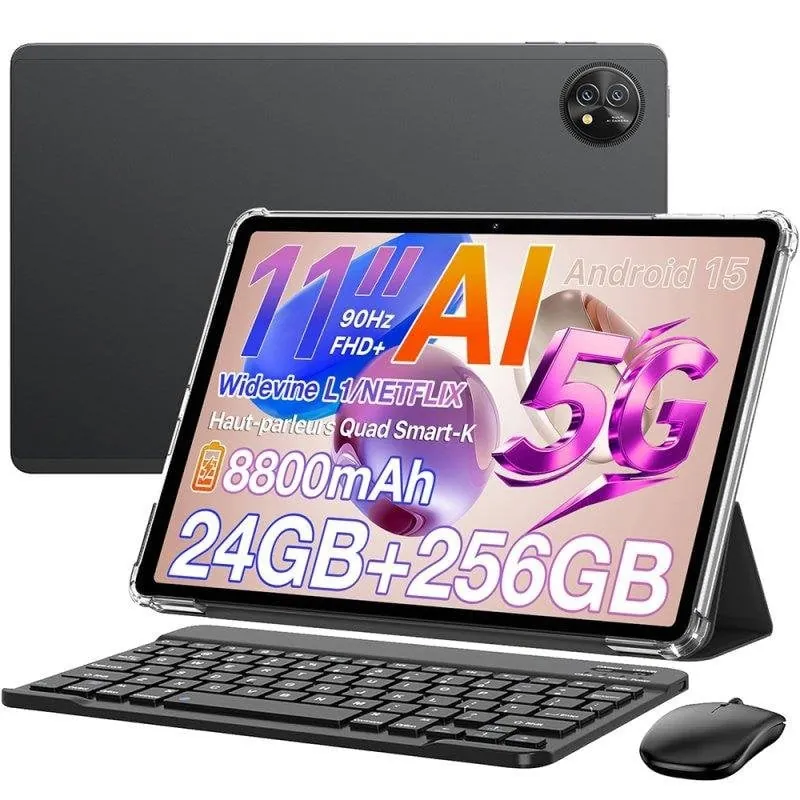 Tablet Blackview Zeno 10 11" 256GB 5G Android 15 8800mAh Negra Full HD Blackview_ZENO10(6/256G)_black(No charger)