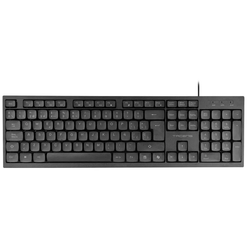 Tacens Anima Ak02 Teclado Pc Completo Formato Compacto Smartkey Copilot Ai Plug&play Español Negro AK02ES