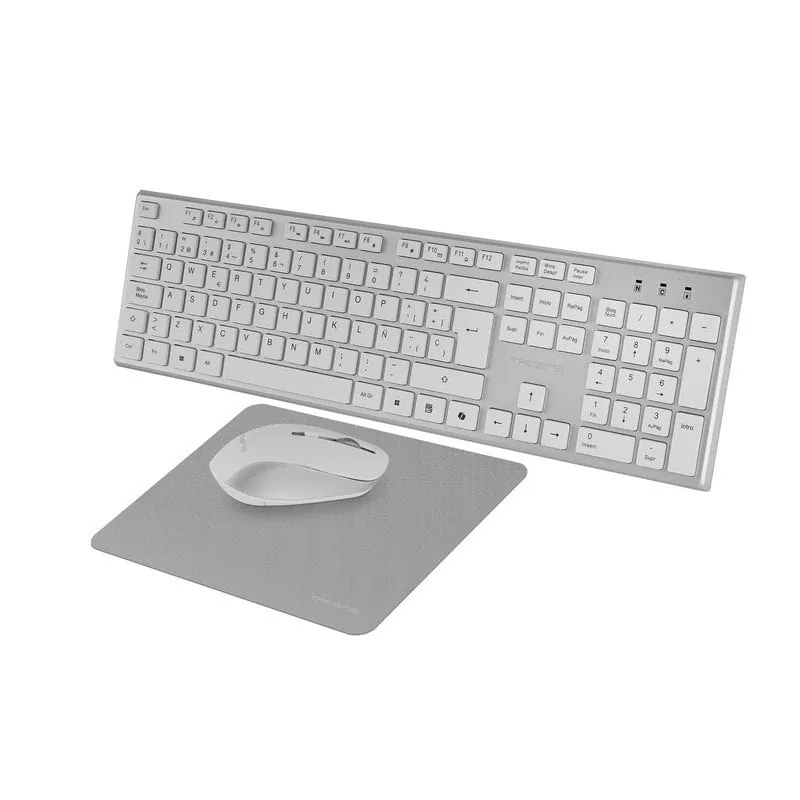 Tacens Zenith Combo Inalámbrico 3en1 Duallink 2.4ghz Teclado Membrana Ratón Óptico Español Blanco 6ZENITHWES