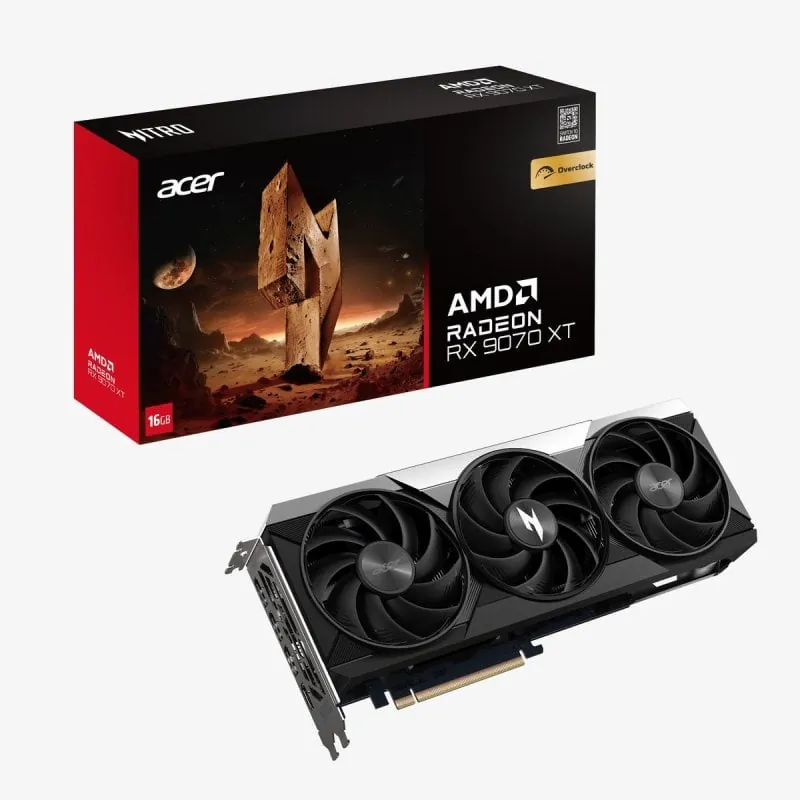 Tarjeta Gráfica Acer Nitro Radeon RX 9070 XT OC 16GB GDDR6 PCI Express x16 5.0 DP.Z4DWW.P01
