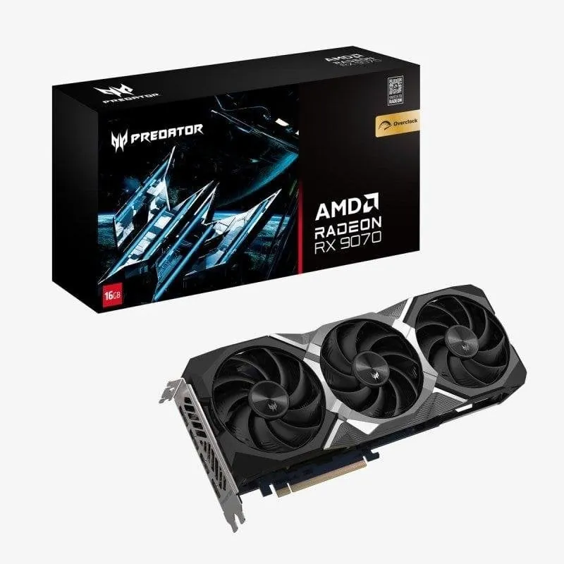 Tarjeta Gráfica Acer Predator BiFrost Radeon RX 9070 OC 16GB GDDR6 DP.Z4GWW.P01